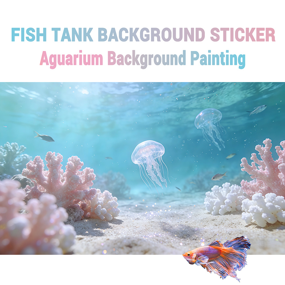 Aquarium Sand White - White sand beach and pink coral,