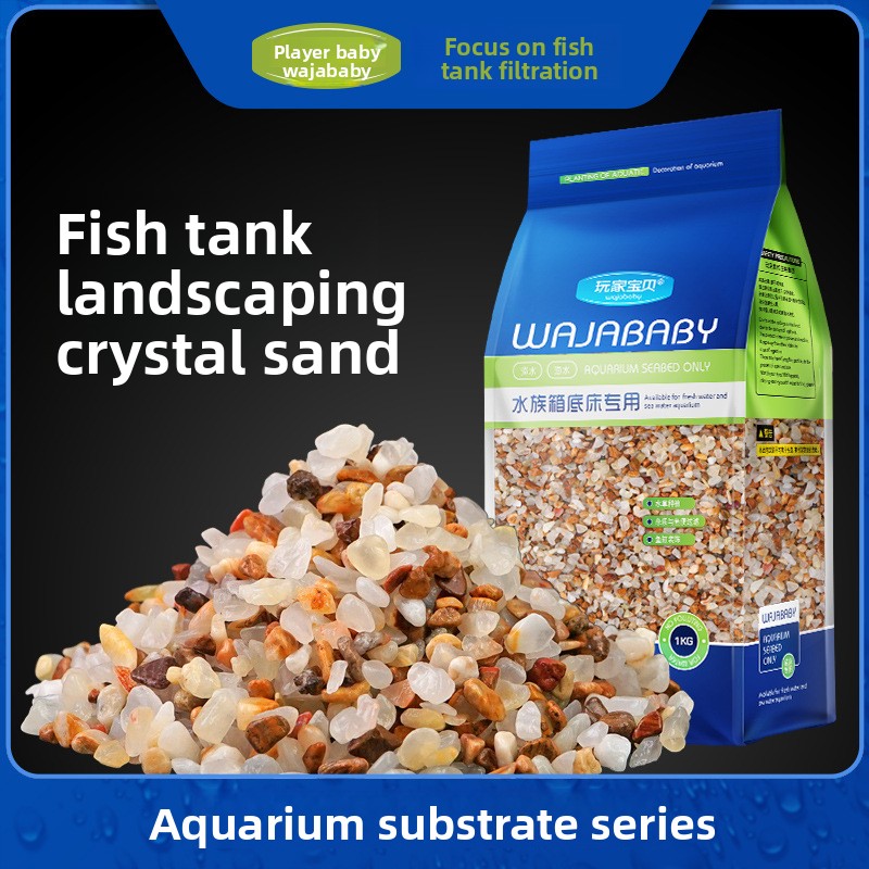Aquarium Sand White - WAJABABY Natural Crystal River Sand for