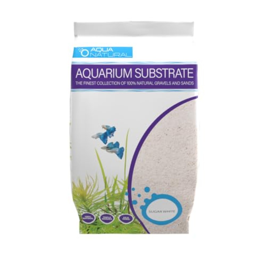 Aquarium Sand White - Substrate, Sugar White Sand, 10lb Aquascaping,