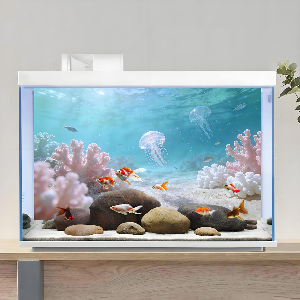 White sand beach and pink cora - Aquarium Sand White review and price