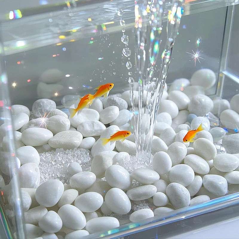 Natural White Polished River R - Aquarium Sand White review and price