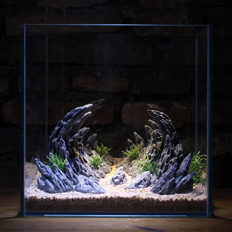 Fish Tank Simulation Stone Can - Planted Aquarium With Rocks review and price