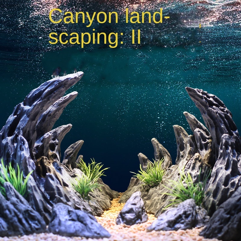 Fish Tank Simulation Stone Can - Planted Aquarium With Rocks review and price